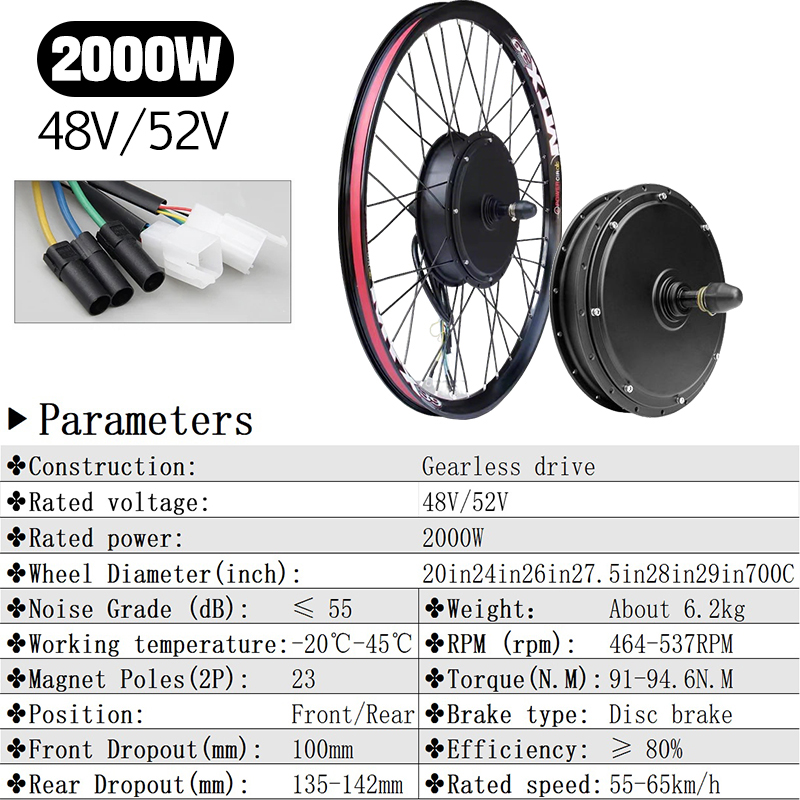 72V 5000W E-Bike Conversion Ki - огляд і ціна 5000W Hub Motor Kit 72V