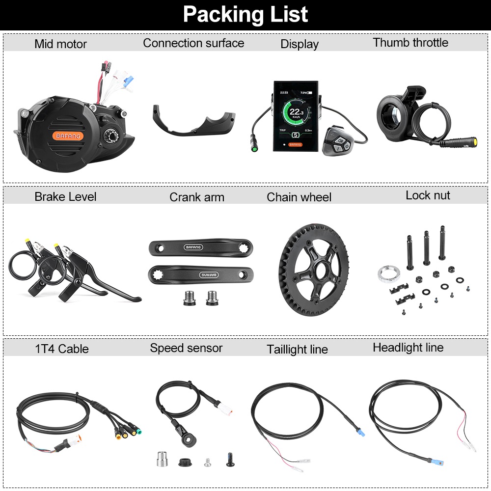 risunmotor M620 G510 48V 52V 1 - огляд і ціна Mid Drive Conversion Kit 1000W