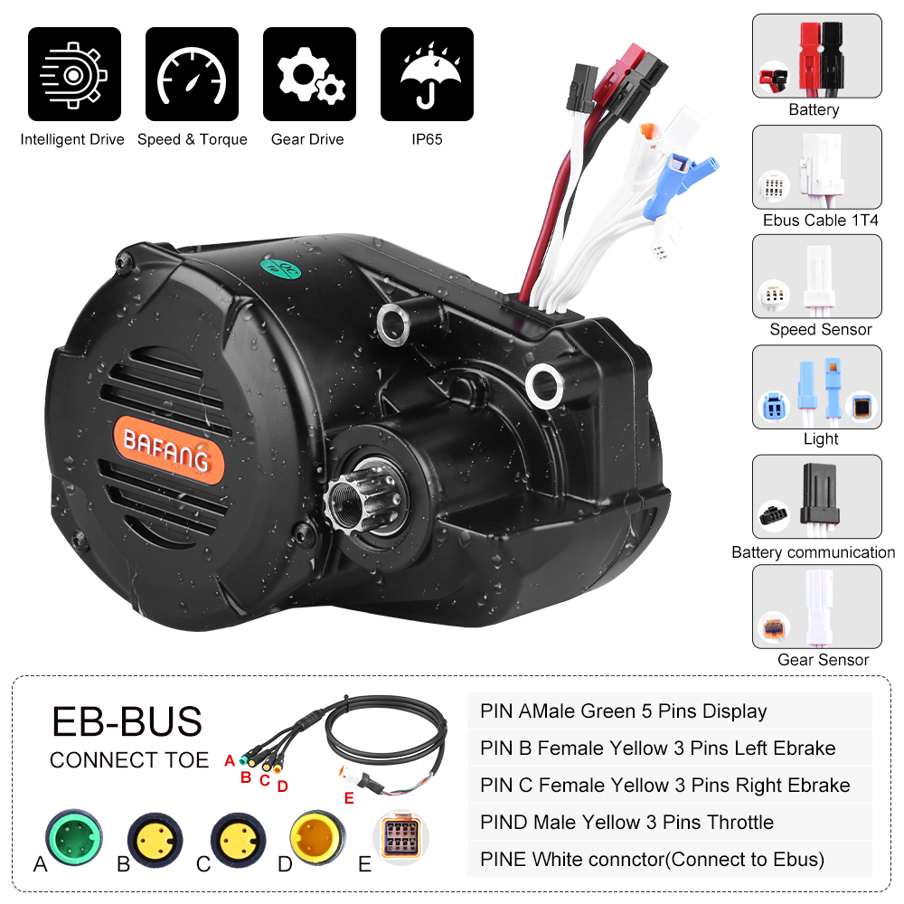 risunmotor M620 G510 48V 52V 1 - огляд і ціна Mid Drive Conversion Kit 1000W